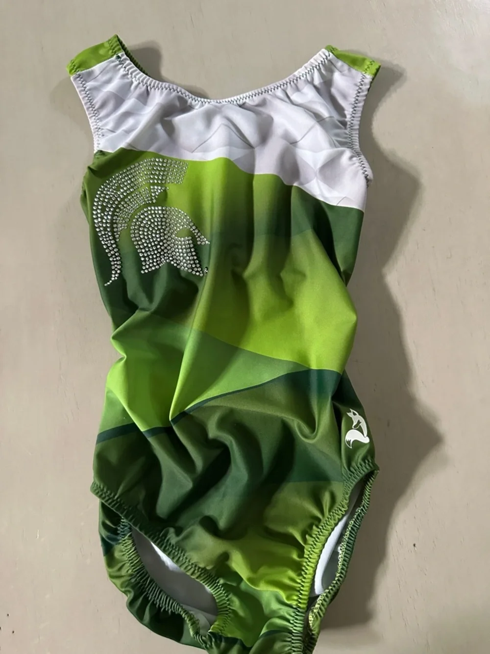 Foxy’s Gymnastics Michigan State University Spartans Ombré Leotard